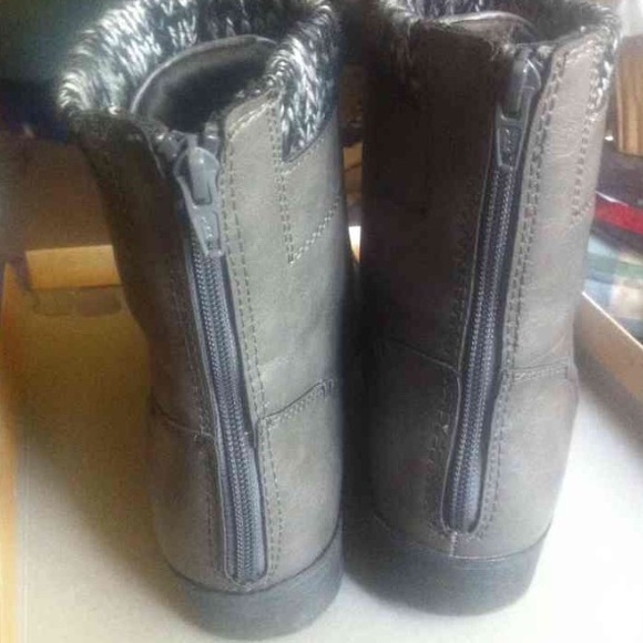 Grey Military Boots by Mudd - Picture 3 of 5
